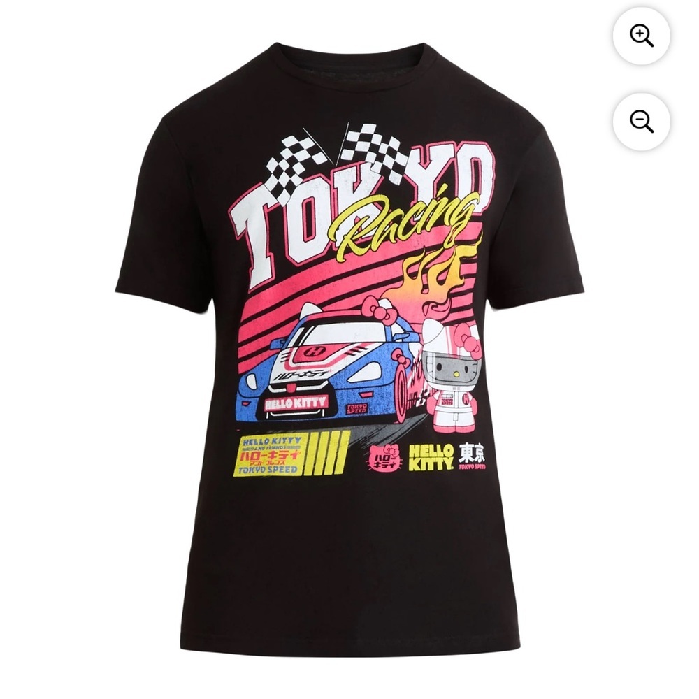Sanrio Black Hello Kitty Racing Tee